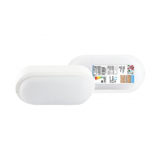 Светодиодный светильник LED ДПП 3801 12Вт 6500К IP65 белый овал 177*85*57 мм Народный