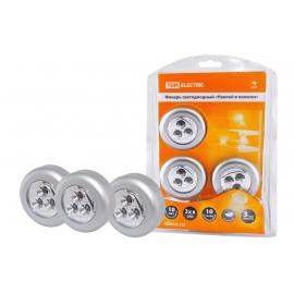 Фонарь светодиодный, "Наклей и включи", 3 светодиода 9 лм/Вт, бат. 3*AAА TDM