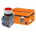 Кнопка с фиксацией MP2-21R(LED) в сборе d22мм/24В 1з+1р красная TDM