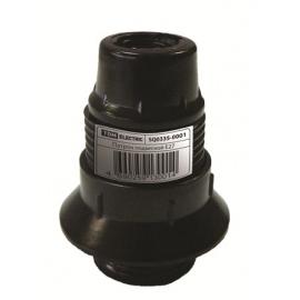 Патрон карболитовый с кольцом, Е14, черный, TDM