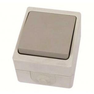 Розетки и выключатели открытой установки серии Вуокса IP54 - серые (RAL7035) TDM
