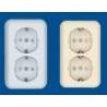 Розетка откр/уст 2-мест. с зем.16А слоновая кость 16-757М (RA16-214М-S) "Прима" (Schneider Electric)