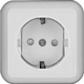 ПРИМА О/У РОЗЕТКА с заземлением со шторками16А 250В, БЕЛЫЙ,опт.уп.Россия