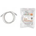 Патч-корд народный U/UTP Cat 5e 4PR 24AWG PVC, литой 2 м, серый