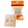 Розетка двойная телефонная RJ11 сосна "Лама" TDM