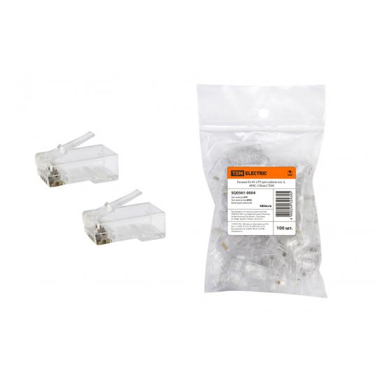 Разъем RJ-45 UTP для кабеля кат. 6, 8P8C (100шт) TDM