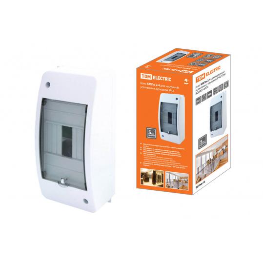 Бокс КМПн 2/4 для наруж. уст. с крышкой IP42 TDM Бокс КМПн 2/4 для наруж. уст. с крышкой IP42 TDM