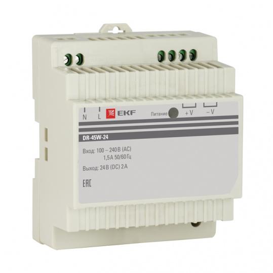 Блок питания 24В DR- 45W-24 (EKF) PROxima