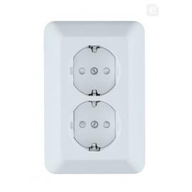 Розетка скр/уст 2-мест. с заземлением 16А слоновая кость РС 16-007 (М) "Прима" (Schneider Electric)