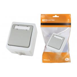 Кнопка звонковая с полем для надписи IP54 6A "Вуокса" TDM