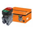 Кнопка двойная MPD2-11R (зеленая/красная) (LED) в сборе d22мм/220В (I/O)  линза красная TDM