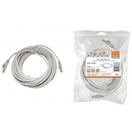 Патч-корд народный U/UTP Cat 5e 4PR 24AWG PVC, литой 10 м, серый