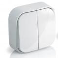 Переключатель откр/уст на 2 напр. 1-кл. IP20 10А белый "Quteo" (Legrand) 782204