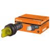 Переключатель на 3 положения с фиксацией SB7-CK3565-24V короткая ручка(LED) d22мм 1з+1р желтый TDM