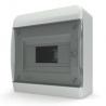 Бокс навесной IP41  8 мод. BNK 40-08-1 (прозрачная черная дверь) (TEKFOR)
