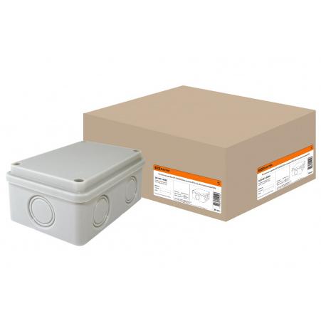 Распаячная коробка ОП 120х80х50мм, крышка, IP55, 6 вх., без гермовводов TDM