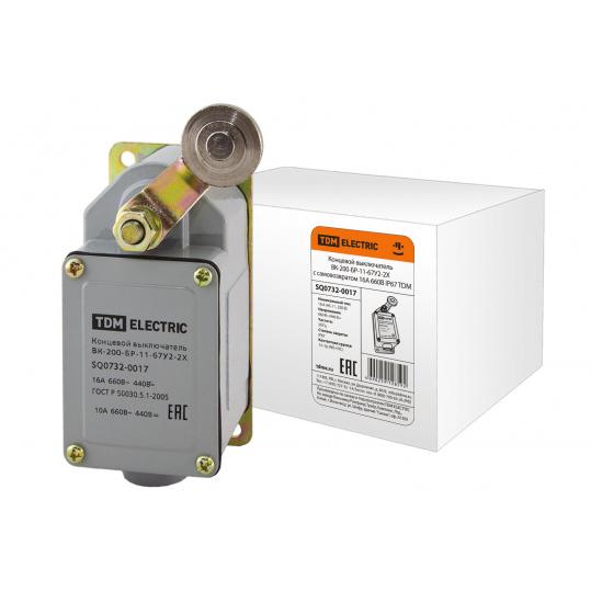 Концевой выключатель ВК-200-БР-11-67У2-2X с самовозвратом 16А 660В IP67 TDM