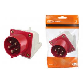 Вилка 525 стационарная 3Р+РЕ+N 32А 380В IP44 TDM