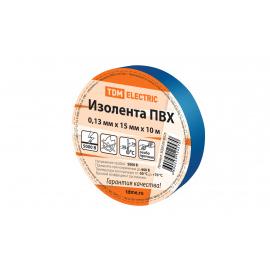 Изолента ПВХ 0,13*15мм Синяя 10м TDM
