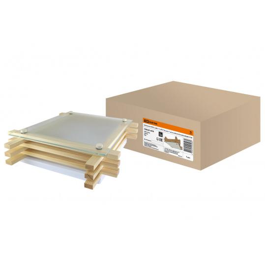 Светильник НПБ 01-2х60-111 УХЛ4 "Бонсай-1" сосна 2х60Вт IP20 (330х330х85) TDM