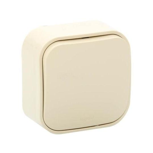 Выключатель откр/уст 1-кл. IP20 10А слоновая кость "Quteo" (Legrand) 782230