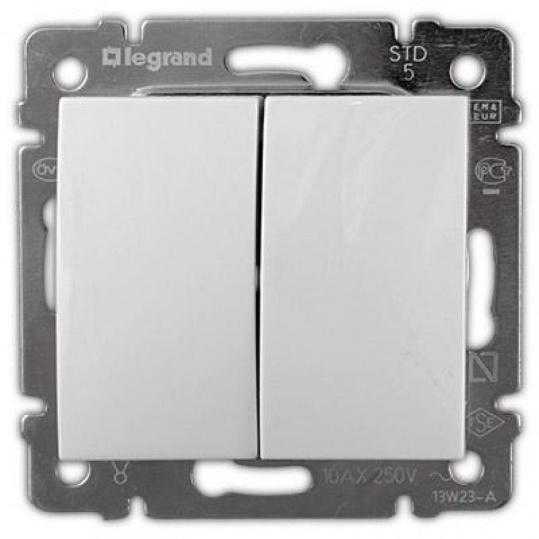 Выключатель скр/уст 2-кл. IP20 10А белый "Valena" (Legrand) 774405