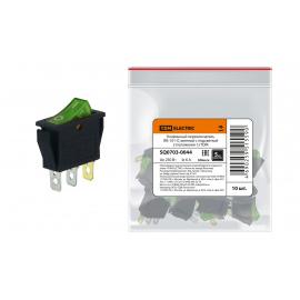 Клавишный переключатель IRS-101-G зеленый с подсветкой 2 положения 1з TDM