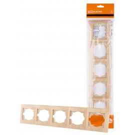 Рамка 5-ти постовая горизонтальная сосна "Лама" TDM