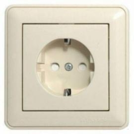 Розетка скр/уст 1-мест. с заземлением 16А слоновая кость РС 16-004М "Прима" (Schneider Electric)