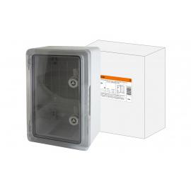 Бокс пластиковый ЩМП-0-4, прозр., крышка ABS, IP65, -45 до +75 С, навесной, (400x300x220) TDM