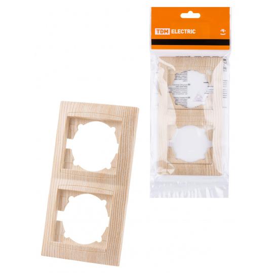 Рамка 2-х постовая вертикальная сосна "Лама" TDM