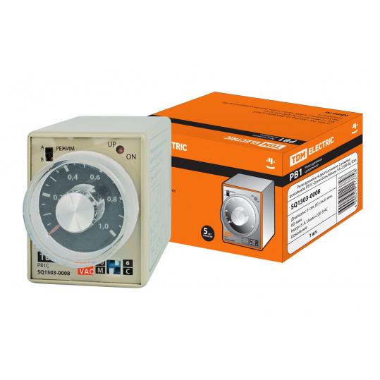 Реле времени РВ1C-2реж-6сек/60мин-5А-220В-8Ц TDM