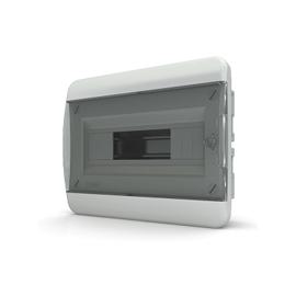 Бокс встраиваемый IP41  8 мод. CVK 40-08-1 (прозрачная черная дверь) (TEKFOR)