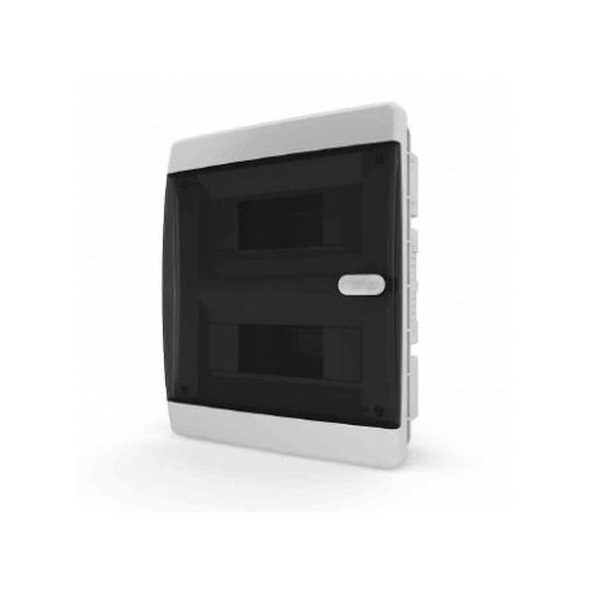 Бокс встраиваемый IP41 18 мод. CVK 40-18-1 (прозрачная черная дверь) (TEKFOR)