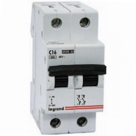 Автоматический выключатель   16А 2P ТX3 (LR) C16 6кА (Legrand) 604820 (404042)