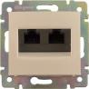 Розетка компьютерная скр/уст двойная RJ-45 UTP CAT5E слон. кость без лапок "Valena" (Legrand) 774139