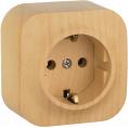 Розетка откр/уст 1-мест. с заземлением 16А сосна "Quteo" (Legrand) 782271