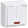 Выключатель откр/уст 2-кл. с подсветкой IP44 10А белый ВС20-2-1-ГПБ (IEK)