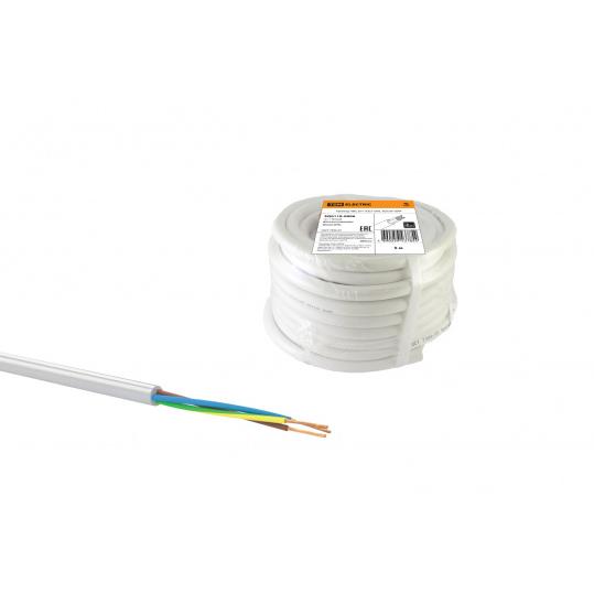 Провод ПВС 3х1 ГОСТ (5м), белый TDM