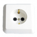 Розетка скр/уст 1-мест. с заземлением IP20 16А белая РС16-305 (Беларусь)