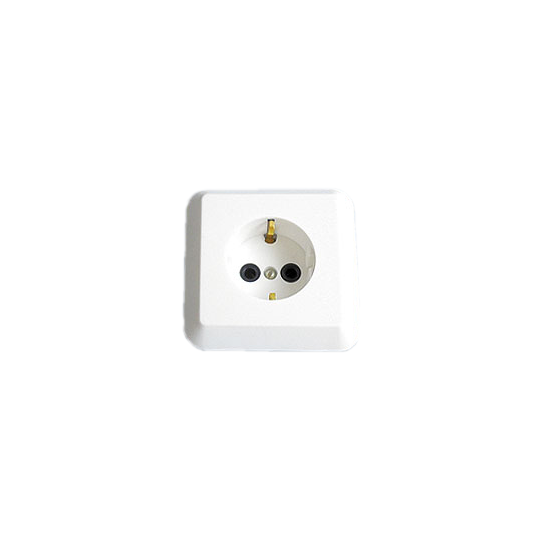 Розетка скр/уст 1-мест. с заземлением IP20 16А белая РС16-305 (Беларусь)