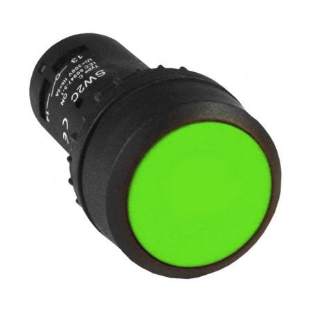 Кнопка зеленая d22мм 1з+1р SW2C-11 ((EKF)  sw2c-11s-g