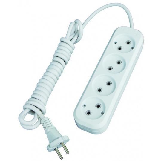 Удлинитель "Эксперт" 4 гнезда  5 метров 10А 2,2кВт без заземления ПВС 2х1 (EKF)