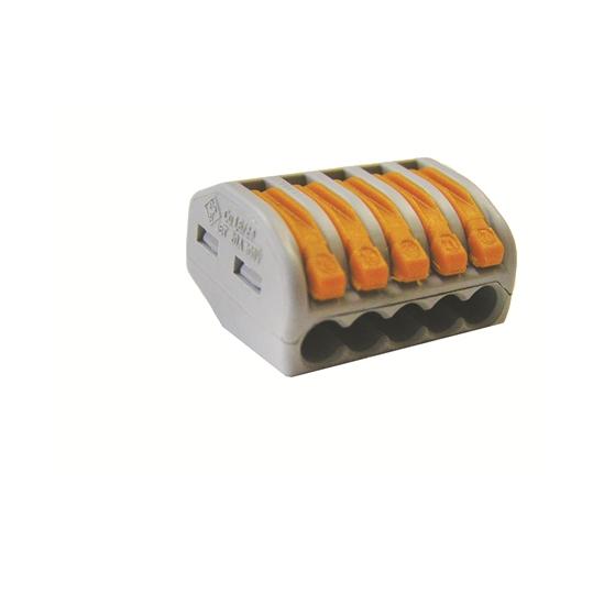 Клемма рычажная 222-415 5х0,08-2,5 кв.мм Cu (40 шт/уп) (WAGO)(221-415)										