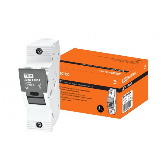 Держатель плавких вставок ДПВ 14х51 1П TDM