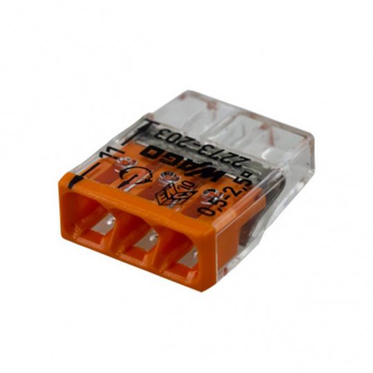 Клемма 2273-203 3х0,5-2,5 кв.мм Cu (100 шт/уп) (WAGO)