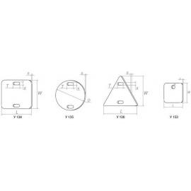 Бирка кабельная квадрат У153 (28х28 мм) (250 шт/уп) (КВТ)