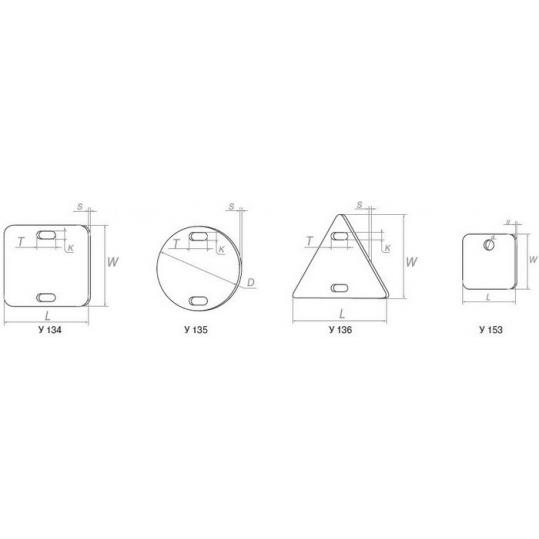 Бирка кабельная квадрат У153 (28х28 мм) (250 шт/уп) (КВТ)