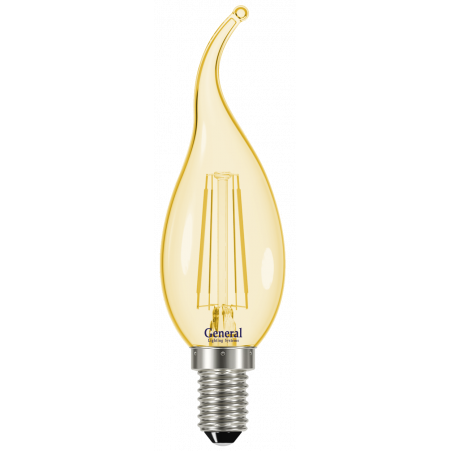 Лампа GLDEN-CWS-7-230-E14-4500 1/10/100 золотое стекло