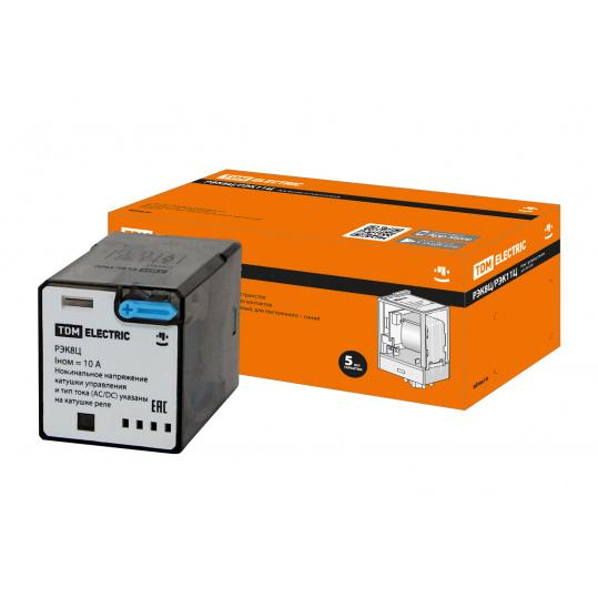 Реле РЭК8Ц/2 10А  12В DC (без разъема Р8Ц арт. SQ1503*0019) TDM